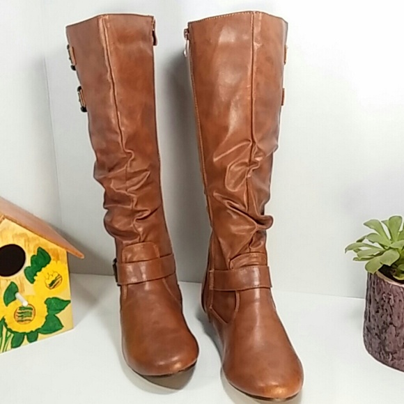 🆕 Forever Link Tan Mid Calf Almond Toe Boot 🆕 - Picture 3 of 7